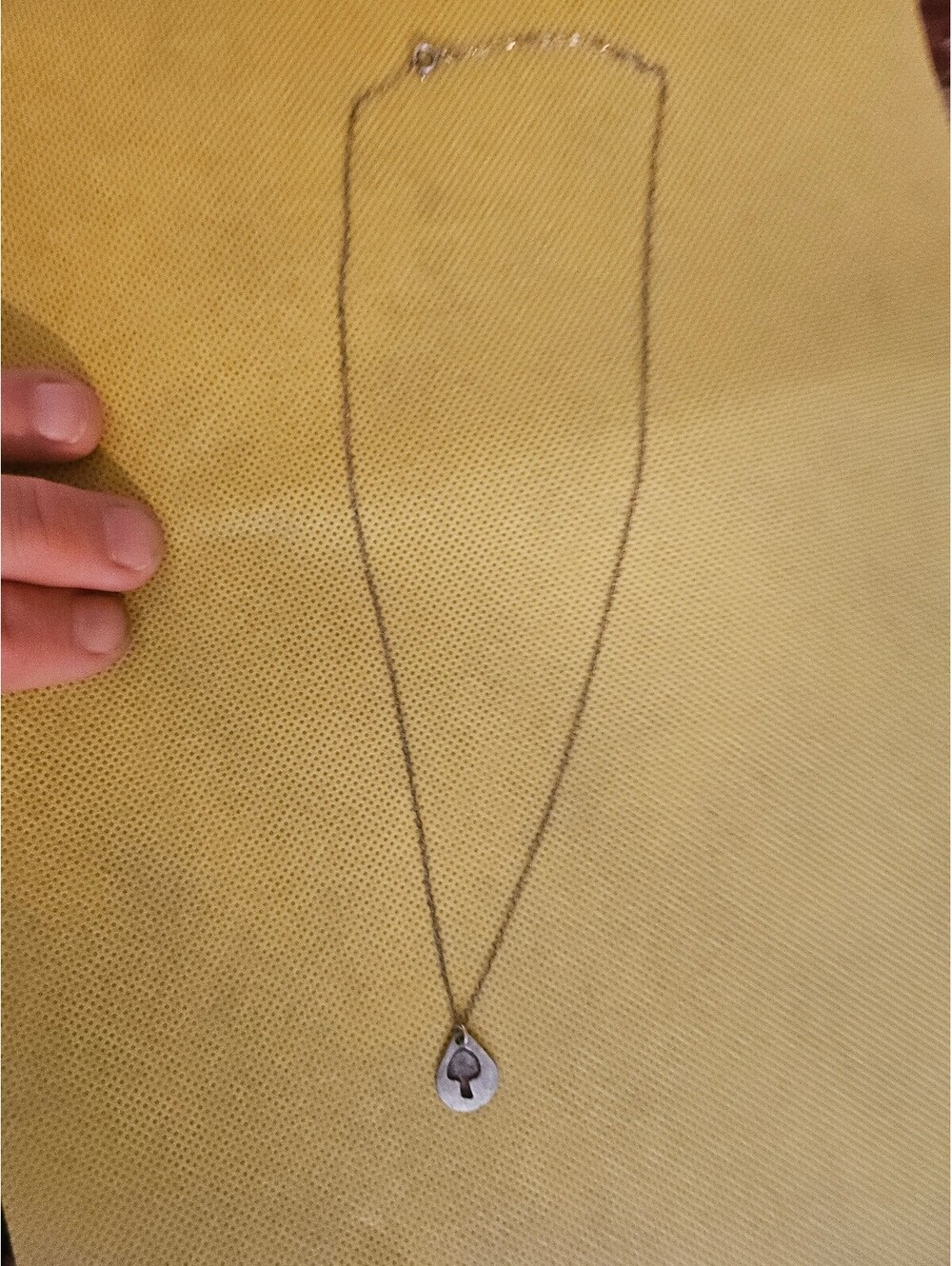 Chain with Mushroom Pendant Necklace - unknown origin - as shown